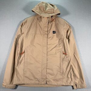 Dutch Bros Coffee Windbreaker Jacket Mens Medium Brown‎ Full Zip Hooded Outdoors